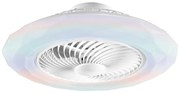 Ventilatore da soffitto LED-SKYRON-BT bianco, Ø 59.5 cm, CCT, dimmerabile, INTEC IP20