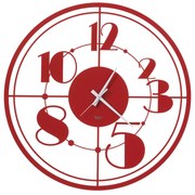 Arti & Mestieri Orologio da parete retrò Teo rosso Diametro 50