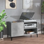 Mobile porta dischi grigio cemento 84,5x38x48 legno multistrato