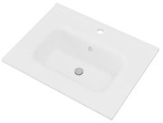 Lavabo da incasso con bordo a vista rettangolare Cielo L 60 x H 14 x P 46 cm in ceramica bianco