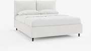 ZAYRON letto imbottito con vano contenitore e morbidi cuscini regolabili - design moderno in tessuto certificato Oeko-Tex®