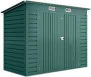 Capanno Porta Attrezzi 249x121x183 cm con 2 Prese d'Aria e Chiavistello in Acciaio Verde...