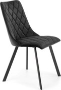 Sedia K450 in velluto nero