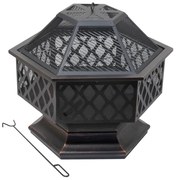 Griglia portatile in legno nero/patinato