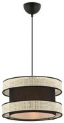 Lampadario a cavo HALO 1xE27/60W/230V nero/crema