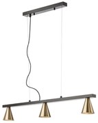Redo 01-2218 - Lampadario a sospensione con filo ZUMA 3xGU10/15W/230V nero/oro