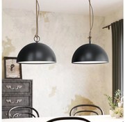 Eglo 78444 - Lampadario a sospensione con filo HODSOLL 2xE27/40W/230V nero/marrone