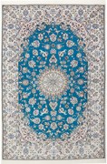 Nain Tappeto persiano 190 x 130 Verde (Iran) Annodato A Mano