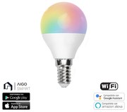 Lampadina Led Smart G45 E14 6,5W WiFi RGB CCT luce regolabile e dimmerabile Aigostar