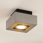 Arcchio faretto Vince, 14 x cm, argento, metallo, GU10 VINCE Arcchio, dimmerabile, Alluminio / Grigio / Zincato, Corridoio, Alluminio, Moderno, Faretto