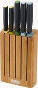 Set ceppo per coltelli in bambù con 5 coltelli Elevate 6 pz