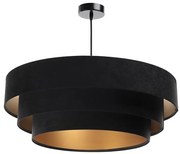 Lampadario su corda TRINITI 1xE27/60W/230V nero/oro