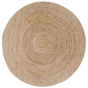 Tappeto rotondo marrone chiaro in iuta tessuto a mano ø 150 cm Bombay – House Nordic