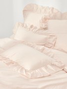 Copripiumino in cotone percalle lavato con volant Louane