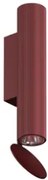 Flos Flauta H225 Riga Lampada indoor 22 cm Da Parete a biemissione in alluminio Ruby Red Anodized