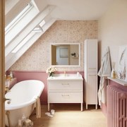 Mobile bagno con lavabo L 90 x H 57 x P 48.1 cm bianco per vasca centrale Charm