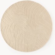 Tappeto rotondo in lana fatto a mano Aaron