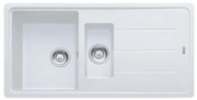 Lavello integrato 1.5 vasche in fragranite bianco FRANKE Boston L 50 x L 97 cm