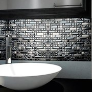 Mosaico in vetro Neox nero L 30 x L 30 cm, 11 pezzi