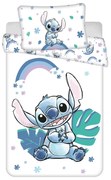 Set copripiumino e federa da bambini bianco/blu in cotone per culla 135x100 cm Lilo and Stitch "Rainbow" – Jerry Fabrics