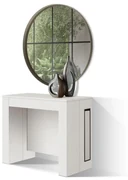 Consolle GAIOLE in legno, finitura bianco frassinato 90&#215;45 cm allungabile a 90&#215;295 cm