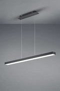 Sospensione led rettangolare metallo nero satinato con dimmer a sca...