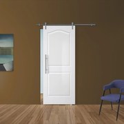 Porta scorrevole Empire in vetro bianco, L 88 x H 215 cm, con binario Ermes Destra
