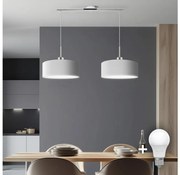 Eglo - Lampadario LED a cavo TUNJA 2xE27/60W/230V bianco