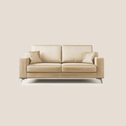 Michael divano moderno in morbido velluto impermeabile T01 beige 146 cm