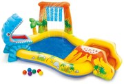 Gioco gonfiabile Intex piscina con cascata canestr dinosauro scivolo bimbo bimba