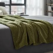 Plaid motivo 3D 160x130 cm zebrato verde