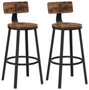 Sgabello da bar AVEN marrone/nero