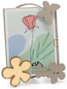 Porta foto fiorellini decorato sabbia in ferro 10x15cmh(9,5x12,5cm,...
