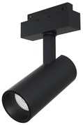 Faretto Focus Led Per Binario Moderno Alluminio Nero Luce Calda 15W