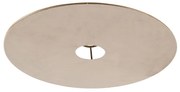 Paralume piatto in velluto tortora con oro 45 cm