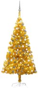 Albero di Natale Preilluminato con Palline Oro in diverse misure PET, Albero di Natale Preilluminato con Palline Oro 120 cm PET II