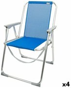 Sedia Pieghevole Aktive Gomera Azzurro 44 x 76 x 45 cm (4 Unità)