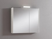Pensile con luce Akira cemento chiaro L 80 x H 70 x P 15.5 cm