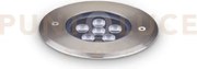 Floor segnapassi in alluminio e vetro led 3000k 6w / 670 lm d.12cm ...