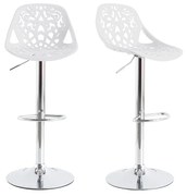 Sgabelli da bar design barocco bianco - set di 2 BAROCCA