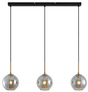 Lindby - Hiwana 3 Lampada a Sospensione Smoke/Brass Lindby