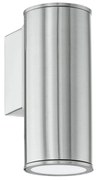 Applique Moderna Da Esterno Riga 1 Luce Acciaio Inox Grigio