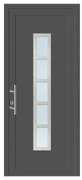 Portoncino d'ingresso in pvc 20011 L 80 x H 210 cm antracite apertura destra
