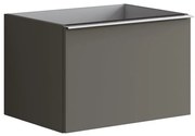 Mobile da bagno sospeso sotto lavabo L 60 x H 40 x P 45.5 cm grigio laccato opaco, 2 cassetti Pixel plain