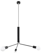 Lampadario a sospensione con filo DUOMO 3D 3xE27/60W/230V nero