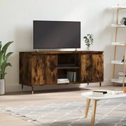 Mobile porta tv rovere fumo 104x35x50 cm in legno multistrato