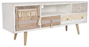 Mobile TV DKD Home Decor Naturale 150 x 40 x 60 cm Abete Bianco