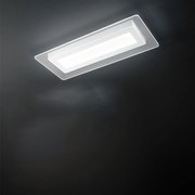 Plafoniera Moderna Bend Metallo E Alluminio Bianco Led Grande