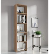 Libreria 4 Ripiani In Kit 45x25x183 Rovere Effetto Legno