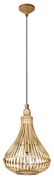 Lampadario Rustico Amsfield Piccolo 1 Luce Metallo Marrone E Legno